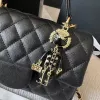 Sac de créateur de luxe CF poignée sac à bandoulière 7A sacs à main en peau de vache de haute qualité pour femmes fourre-tout classique caviar matelassé diamant chaîne en treillis petits sacs sac à bandoulière