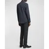 Męskie koszule Summer Brioni Blue Long Rleeve Midnight Botton Shirt