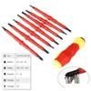 Śrubokręty 8pcs Electric Zniesiony śrubokrętny śrubokręt Nietop MTI Bit Batch Głowica partii T10 T15 T20 T25 PH0 PH1 PH2 Y1 Y2 DOSTĘP DH45B