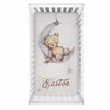 LVYZIHO Sleeping Bear Nome personalizzato Set di lenzuola per culla Sleeping Bear Sleep on Moon Set di biancheria da letto per culla Baby Shower Set di biancheria da letto regalo 240229