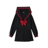 Herfst Japanse Schooluniformen Voor Meisjes Leuke Lange Lengte Sailor Tops Plooirok Volledige Sets Yankee Meisje Cosplay Uniform 240301