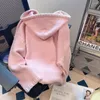 Felpe con cappuccio da donna maglione stile coreano lavorato a maglia pendolarismo pigro pullover allentato con cappuccio maglioni maglieria top a maniche lunghe invernale