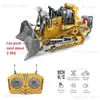 Carro elétrico / RC 1 24 RC Bulldozer Crawler 9CH Liga de plástico pá 2.4G Trator de engenharia Carros de controle remoto Caminhões Presentes para o dia das crianças T240308