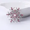 Spille Temperamento Spilla con fiocco di neve Corpetto in lega di Natale