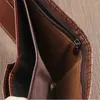 Brieftaschen 2024 Patchwork Leder Männer Kurze Männliche Geldbörse mit Münzfach Kartenhalter Marke Trifold Brieftasche Kupplung Geld Tasche