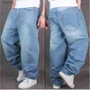Pants Fashion Mens Jeans Baggy Denim Rap Skateboard Pants Streetwear 240308