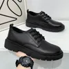 Casual Shoes Cyytl Men Leather Dress Summer Male Loafers arbetar utomhusplattform som går lyxiga fotledstränare Sneakers platt