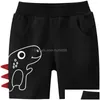 Shorts designer bomullssport i 1-9 år barn barn sommarbyxor med dinosaurie tecknad broderi knickers baby pojke flickor bouti dhmur