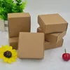 100st Kraft Paper Candy Box Small Cardboard Paper Packaging Box Craft Gift Handmited Soap Packaging Box214d