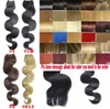 1628 pouces 100gPcs 100 Extensions de tissage de trame de cheveux humains Remy droite soie naturelle Nonclips1231846