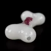 Unik vit hundbenglas handrör - elegant skål design för tobaksrökning ll