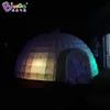 Partihandel Personlig 6x6x3,5 meter Uppblåsbar Yurt Tents / LED-lampor Vit kupol luftblåst yurthus till salu Toys Sports