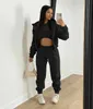 Fashion Women 3 Piece Sets Long Sleeve Zip HoodiesRibbed TankHigh Waist Sweatpants Jogger Pant Suit Sporty Three Pieces Outfit 240308