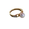 T Family – bague classique en perles naturelles d'eau douce, bijoux plaqués or avec ouverture réglable