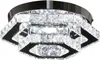 Luzes de teto Frixchur Modern Crystal Chandelier LED Flush Mount Light Fixture para quarto corredor bar sala de estar