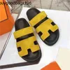 صندل Chypres Sandals Slippers Slide Chypre Beach Classic Flatsandal Summer Lady Leather Flip Flops W 97W1 IS44 C608