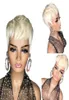 Perruque Bob coupe courte Pixie Blonde 613, cheveux 100 naturels, sans dentelle, lisses, pour femmes, fête, Cosplay8385454