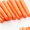 Stylos à bille cadeaux Creative Carrot Roller Stylo à bille 0,5 mm Orange Légume en forme d'étudiant Papeterie Cadeau de Noël Drop Livraison Dhkqp