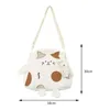 Sac à bandoulière en forme de chat mignon, sac messager en Nylon pour dames Kawaii, sac à bandoulière d'école de grande capacité pour adolescentes, sacs à mainL2403