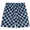 designer mens cotton shorts Louiseity pants european and american style Viutonity brand trend classic simple checkered loose large women's same style