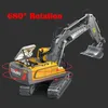 Electric/RC Car RC Excavator Dumper Bulldozer 1/20 2.4GHz 11CH RC Truck Engineering Vehicles Educational Toys for Kids with Light Music Gifts T240308