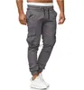 Men's Men Cargo Solid Color Joggers Sports Trousers Autumn Spring Sweatpants Clothing 240308