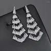 Dangle Earrings 11.11 Fashion Christmas Tree Design Cubic Zircon Tassel 2024 For Women Wedding Jewerly Accessories Bijoux Gift