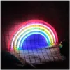 LED Neon Sign Cute Neon Lights Party Supplies Girl Room Decoration Accessories Table Childrens Gift Lip Shape Banana Rainbow PineAppl DHVSB