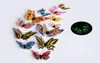 12pcsset Multicolor Luminous 3D Butterfly Wall Stickers Magnet PVC Fluorescence Farterflies Party Kids Bedroom Decoration6205921