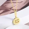 Fashion Luxury Pendant Necklaces Jewelry Personality Gold-plated Triumphal Arch Design Fashionable Disc Minimalist Temperament Necklace Mixed Batch Female