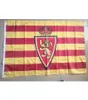 Spanska Real Zaragoza Flags Banners National Hanging Flying High Quality Digital Printing Polyester utomhus inomhusanvändning Drop S5236971