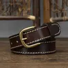 Belts % Pure Cowhide 2.8cm Wide Belt For Women Luxury Brand Female Belts Genuine Leather Pin Buckle Belts Fancy Vintage Waistband L240308