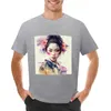 Regatas masculinas aquarela moderna gueixa #6 camiseta estética roupas curtas moda coreana masculina camisetas gráficas hip hop