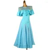 Scen Wear Ruffle Edge Modern Practice National Standard Dance Swing Dress Social Suit kan anpassas i Drop Delivery Dhacq