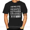 T-shirt haka action silhuette män kvinnor nya zeeland alla tshirt topp svart roliga rugby cool casual pride t shirt män unisex ny