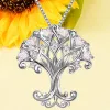 Collier d'arbre de vie de mode Halloween Zircon pendentif collier de fiançailles femmes 14K or bijoux fête anniversaire cadeau concepteur de luxe original