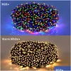 Led Strings Garden Outdoor Solar Led String Fairy Light 100M 1000Leds Waterproof Garland Large Panel Lamp Christmas Decoration Drop De Dh8Cx