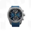 Montres à quartz pour hommes Montres-bracelets de mode de créateur avec chronographe complet avec une ceinture qui fait tourner la montre de luxe Earth Watch