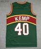 Maillots de basket-ball Rain Man 40 Shawn Kemp 20 Gary Payton Retro Green 35 Kevin Durant Reggie 31 Miller Men the Glovered 3 Chris PaulH240308