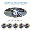 Interfono per moto Walkie Talkie Ejeas V6 Pro Auricolare per casco Bluetooth con comunicatore interfono 1200M Bt per 6 ciclisti Waterproo Dhylu