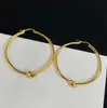 Fashion Designer 18K Gold Large Round Knot Hoop Earrings For Women Top Quality Luxury Jewelry Charm Gift