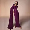 Exquisite Sheath Evening Dresses One Shoulder Side Split Prom Dress 3D Lace Appliques Backless Celebrity Gown