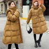 Women's Trench Coats Long Down Coat Thick Warm 90 White Duck Jacket Winter Fashion Female Overcoat For Woman Parka