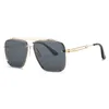 2024 Square Square Damskie okulary przeciwsłoneczne 17302 Moda podwójna wiązka Cut Edge Metal Mens 2020 Nowe okulary przeciwsłoneczne uliczne