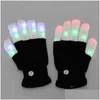 Gants LED Party Led Rave Gants Mitaines Clignotant Doigt Éclairage Gant Colorf 7 Couleurs Light Show Drop Livraison Jouets Cadeaux Led Lighted Dhq0B