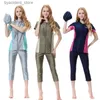 Kobiety stroje kąpielowe 3PCS Kobiety muzułmańskie islamskie stroje kąpielowe stroje kąpielowe Pełna okładka Kąpiel Burkinis Beach z czapką S-3xl L240308