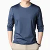 Hommes sous-vêtements thermiques hauts Slim Fit à manches longues t-shirt maillot de corps solide Blouse ample entraînement Muscle haut décontracté automne porter 240227