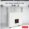 5500W Elektrischer Warmwasserbereiter für Badezimmer, Küche, Durchlauferhitzer, Temperaturanzeige, Heizung, Dusche, Universal