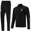 Juventus Tracksuit 2023 2024 Soccer Jerseys Long Jacket Di Maria Vlahovic Chiesa 23 24 Juventus Training Suit Men Kit Football Uniform Sportwear Full Zip Jacket