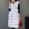 Haining Fur Hot Selling拡張ノースリーブのベスト模倣フォックスジャケット秋と冬の女性服323274